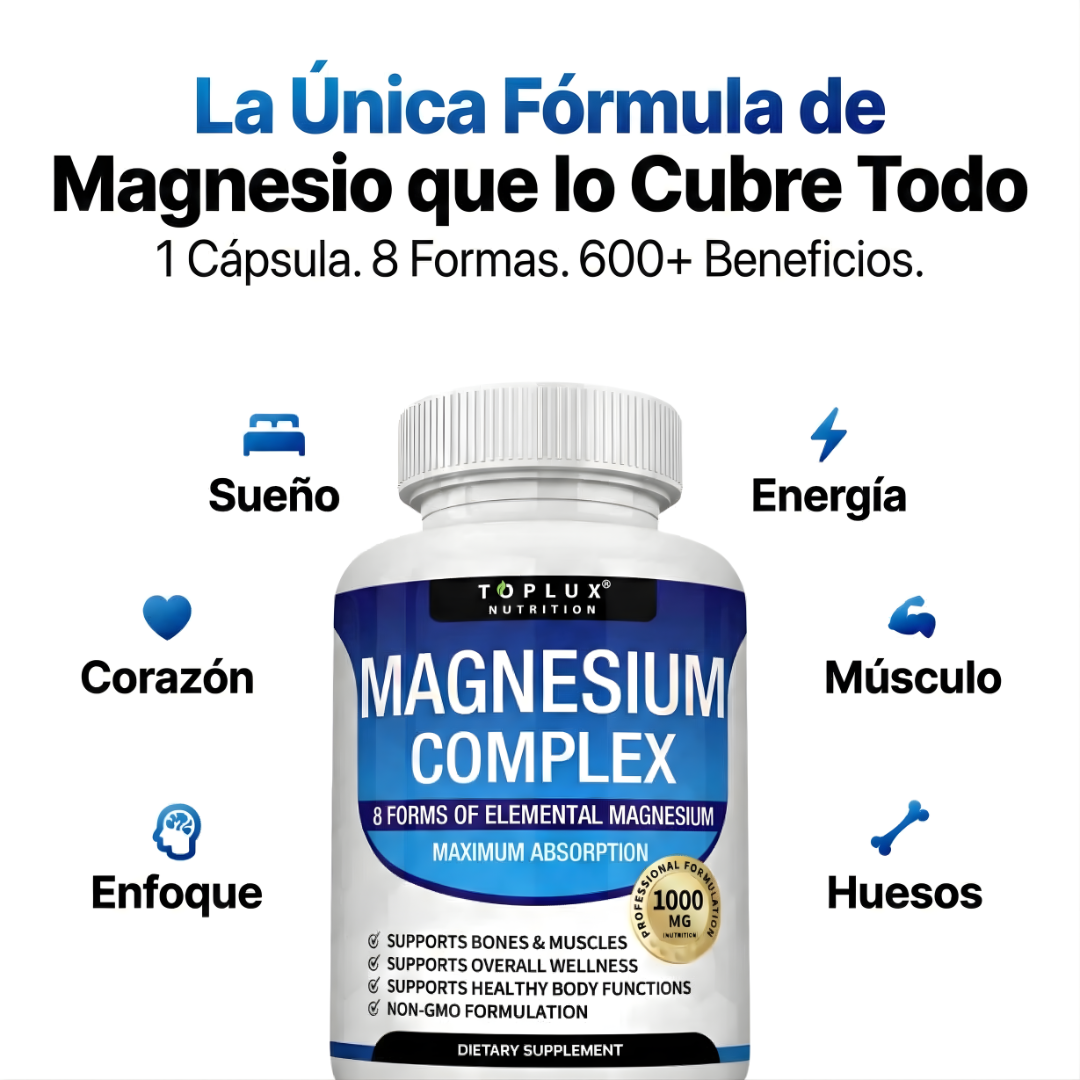 Magnesio 8 en 1 de Alta Absorción